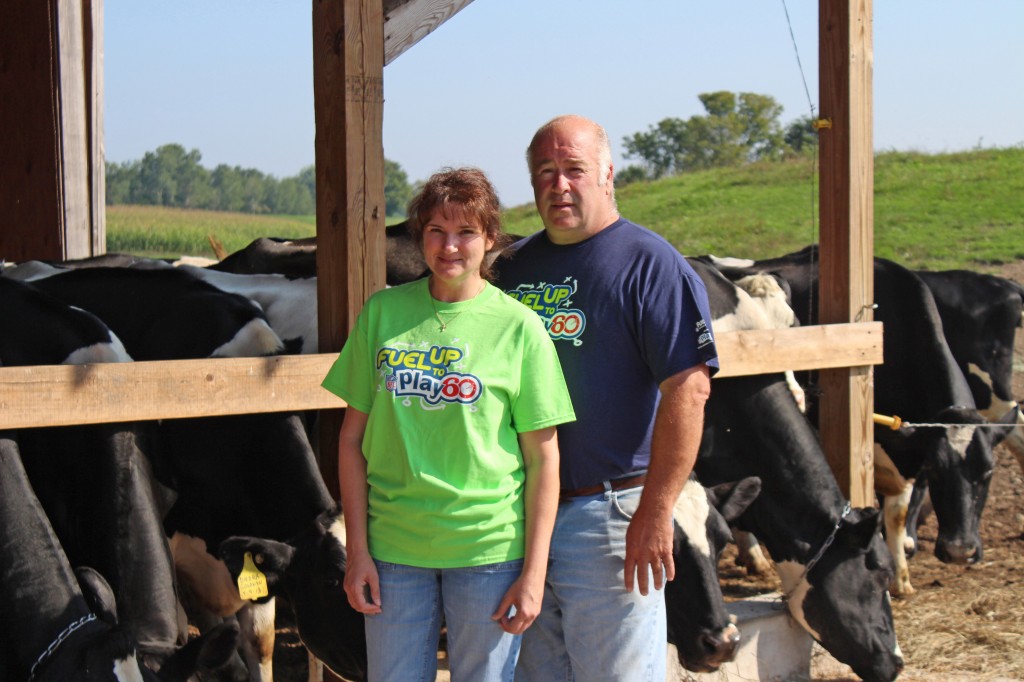 Becki and Eddie Benson of the Benson Farm, a 2013 New England Green Pastures Award winner. 