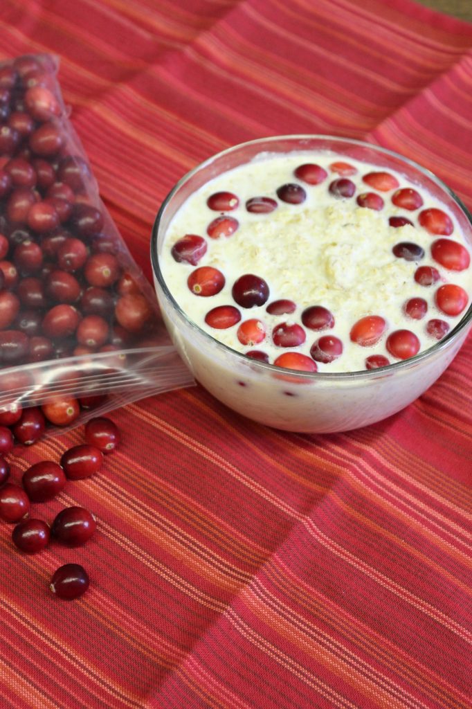 Oatmeal, milk, cranberries and a little honey. All healthy ingredients and all can be sourced in Maine.