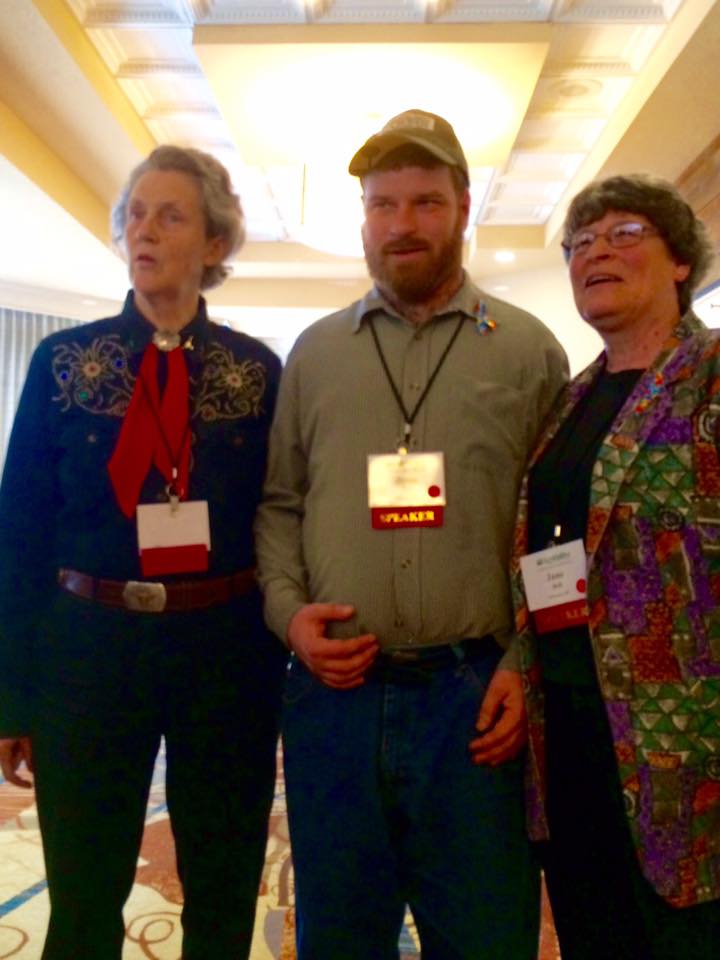 Jesse and Jane with Temple Grandin. (Tide Mill photo)