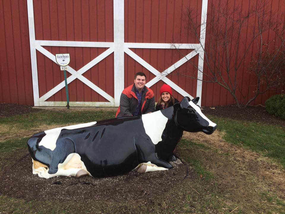 Ashley and her fiance Nick during a visit to Fair Oaks.